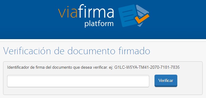 Plataforma de verificación de Viafirma